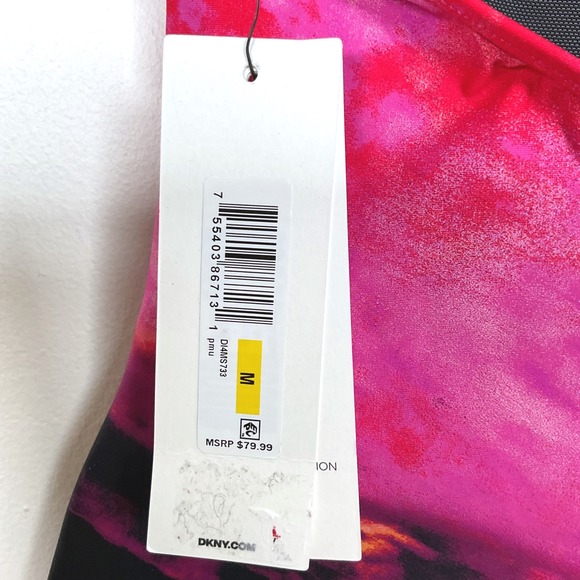 DKNY Swimsuit Tie‎ Halter One Piece Tummy Control UPF 40+ MEDIUM NWT - Picture 8 of 11